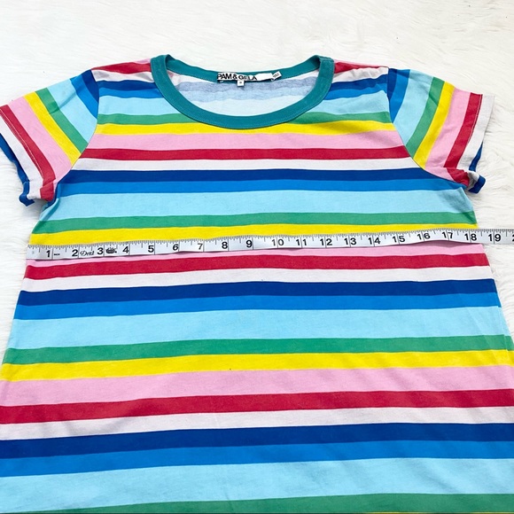 PAM & GELA Colorful Striped T-Shirt - Picture 4 of 6